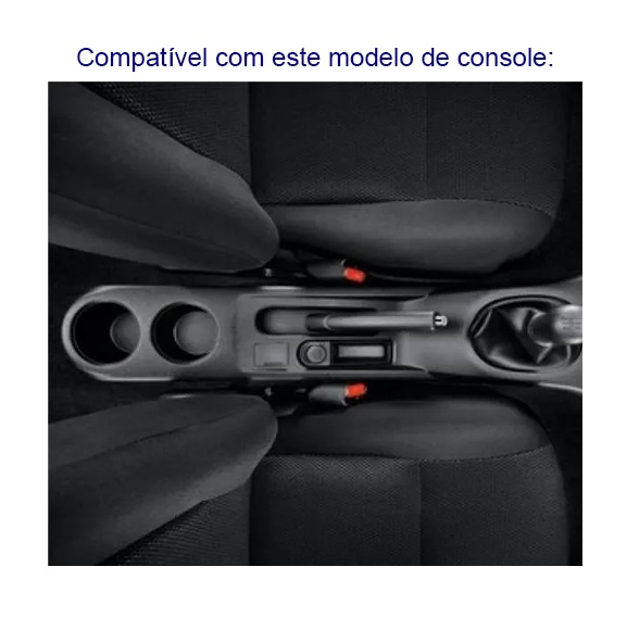 Apoio de Braço Descanso Encosto Suporte Console Central Acessórios Nissan Versa 2011 2012 2013 2014 2015 2016 2017 2018 2019 Descanso em Courvin Acessórios Automotivos Carro